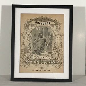 Custom Sheet Music Wall Art -Classical Series "L 'Adieu Nocturne"